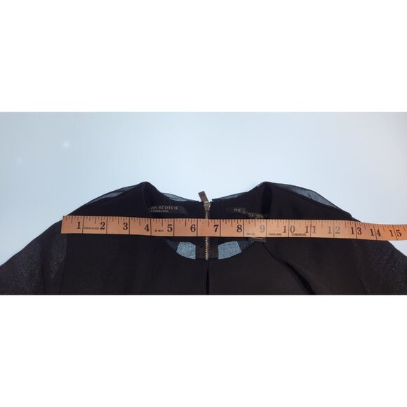 SCOTCH & SODA Maison Black Dress Size 4 Petite The Little Black Dress Midi - Picture 9 of 16
